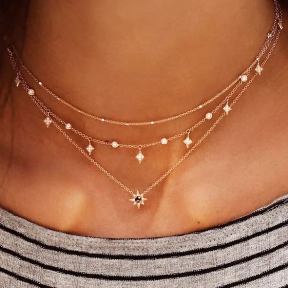 Jewelry - ✨3/$10✨ 🎉HP🎉 [boutique] layered star necklace
